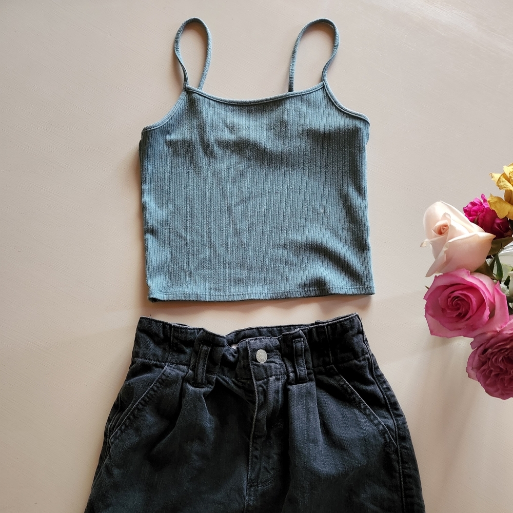 Teal American Eagle XS crop top